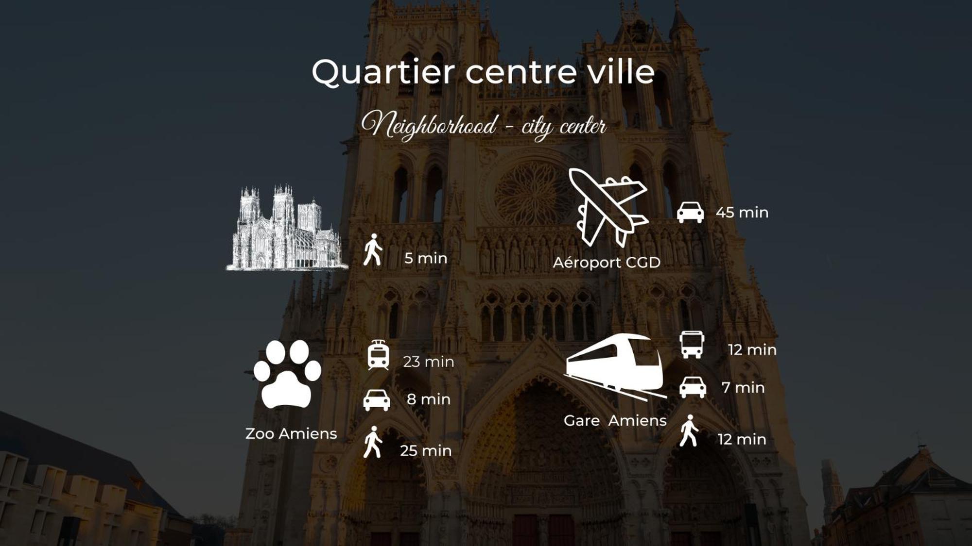 شقة Le Jardin Secret D'Amiens Hypercentre Cathedrale, Parking المظهر الخارجي الصورة